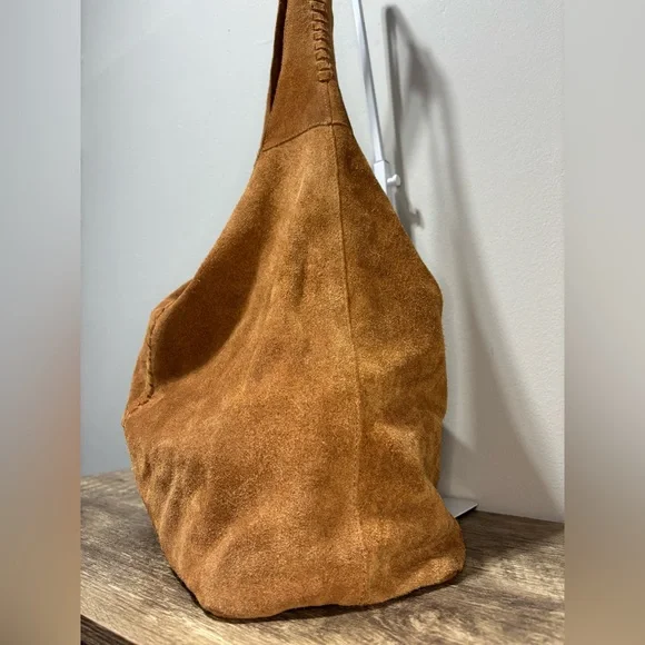 Haute Hippie Suede Shoulder Hobo Festival Bag - Picture 5 of 13